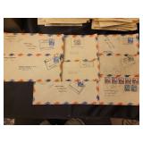 Airmail envelopes and stamps