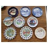 Collectors plates from US locations