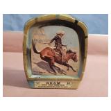Jim Beam whiskey decanter with Frederic Remington