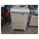 Metal cabinet. No key. 34x21x16.