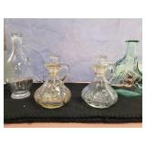 Oil and vinegar cruets.