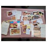 Assorted recipe cards.