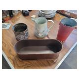 Copper and tin planters