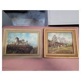 Framed Oil paintings. 17x13 & 15x13.