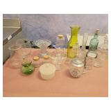 Assorted glassware