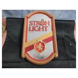 Stroh Light beer sign. 18ï¿½x11