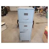Single drawer file cabinet with storage.