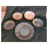 Rose glass plates
