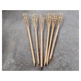 Bamboo tiki torches.