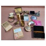 Womens compacts, mirrors and trinket containers.