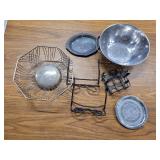 Metal baskets, trays and hangers