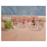 Assorted souvenir glasses