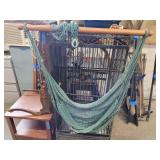 Hanging macrame chair. Hanger needs repair.