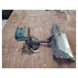 Outdoor halogen motion sensitive flood light.
