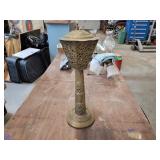 Brass candle holder. 19x7.