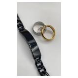 Stainless steel menï¿½s bracelet 8 inch & 2 size 10