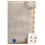Swarovski elements SS 18 inch necklaces, studs &