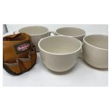 4e Soup Bowls 5ï¿½ and Bucket Boss Mug Tool Pouch