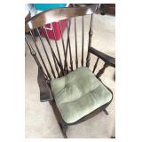 Spindle Back Wood Rocking Chair with pad