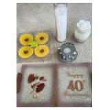 40th anniversary Tray and  Assort Candles