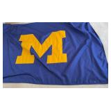University of Michigan flag 57 x 36 on pole