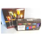 Tulip Votive Set & Flameless LED Candles NIB