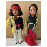 Pair of Vintage Beaded Dolls 7"