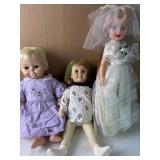 Vintage Dolls Including Bride 20"