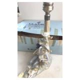 Vintage Lladro Porcelain Lamp Angel Thinking Lamp