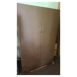 Metal storage cabinet does not include clothes