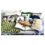 Pillows & Plastic Bin