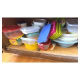 Storage Containers, Lids, Colander, Ice Trays,