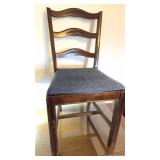 Vintage Walnut Chair 34x17" Seat 18"