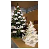 Ceramic Christmas trees15" & 7"