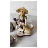 Lot of Vintage Dog & Boy Figurines