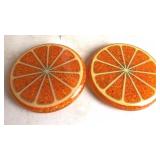 Vintage Orange Slice Acrylic Trivets
