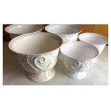 Decorative Plastic Planters w/ Embossed Vine