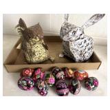 Folk Art Animals & Painted Eggs