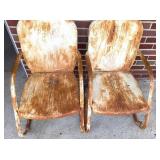 Pair Vintage Metal Chairs
