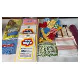 Vintage Oven Mitts, Magla Easy Wipes, Towels &