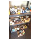 Three shelves of lightbulbs