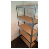 Metal and wood shelving unit 73x35x15