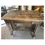 Antique Table w/ Barley Twist Legs  Needs TLC!