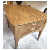 MCM Single Drawer End Table 26 1/2 x 20 x 20 1/2"