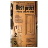 Rust Proof Plastic Shower Stall 32in Sq NIB