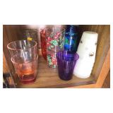 Vintage Plastic Glasses w/ Flowers, Spiders &