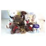 Plush Animal Lot  Bears, Dog, Bunny, Moose &