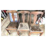 3 Wood Chairs