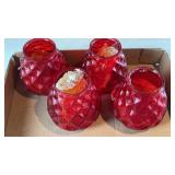 4 Glass Candle Jars