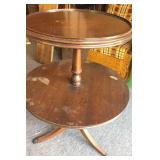 Mahogany Vintage 2-tier Table Bottom Shelf 21.5"